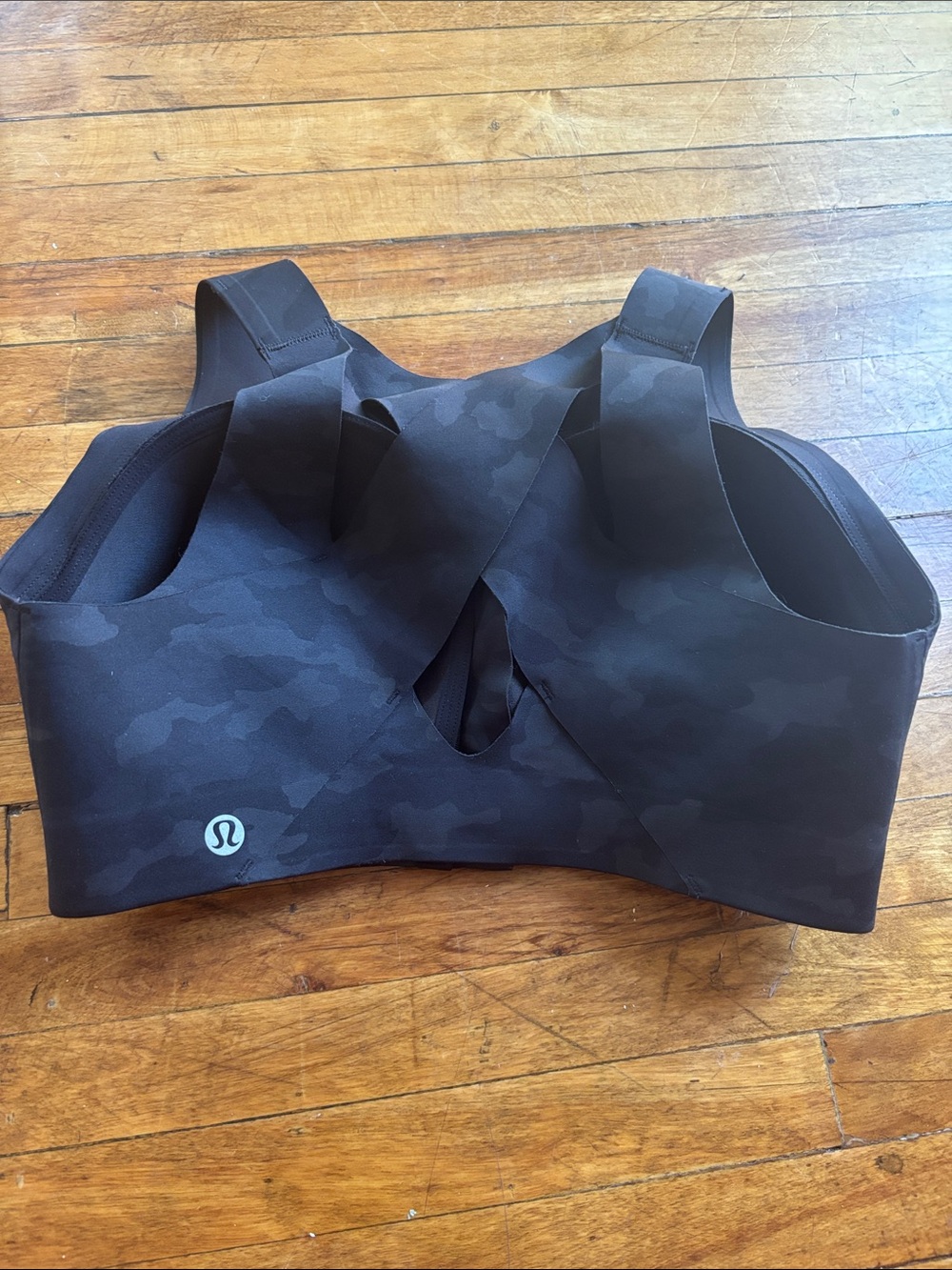 lululemon athletica Black Camo Cross-Back Sports Bra